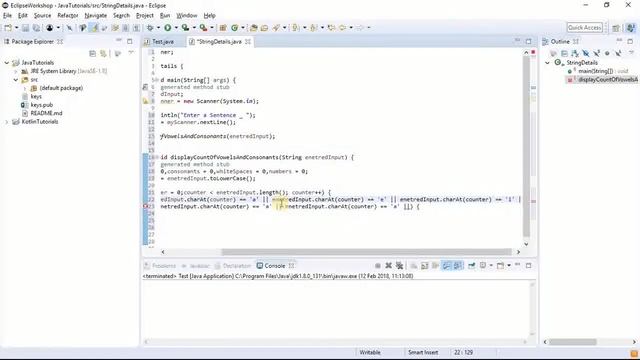Java Program: Count number of Vowel, Consonants, White Spaces and Digits смотреть онлайн