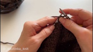 МК Мужская Шапка Спицами  #_pautinka_knit