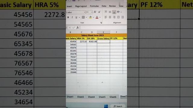 Create Salary Sheet Of Employees In Excel ? | Salary Calculation Trick In Excel ? #excel #bytetech смотреть онлайн