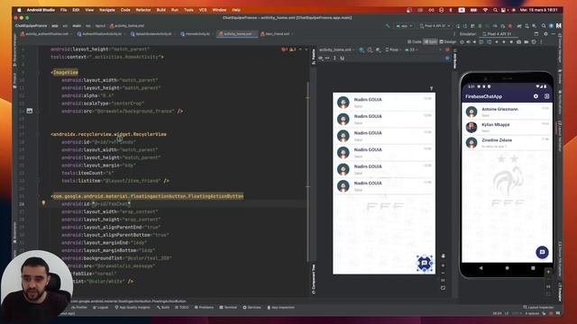3 - Application de chat pour l'Équipe de France - Tutoriel FR #Android Studio & #Kotlin & #Firebase смотреть онлайн