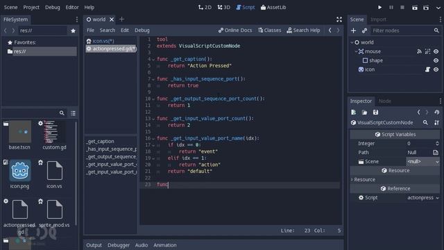 Godot Visual Scripting Tutorial Basic Custom Node смотреть онлайн