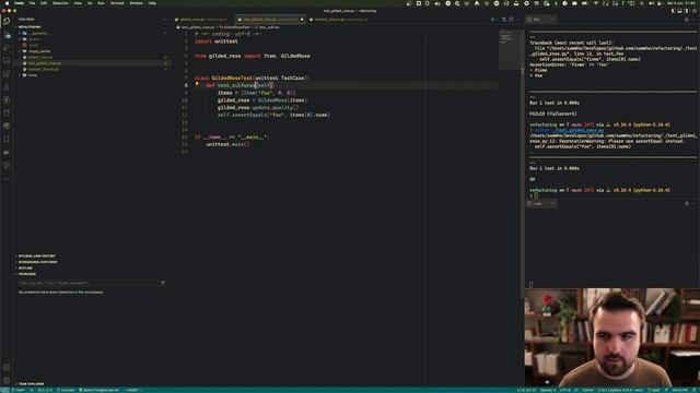 Python refactoring exercise "GildedRose" смотреть онлайн