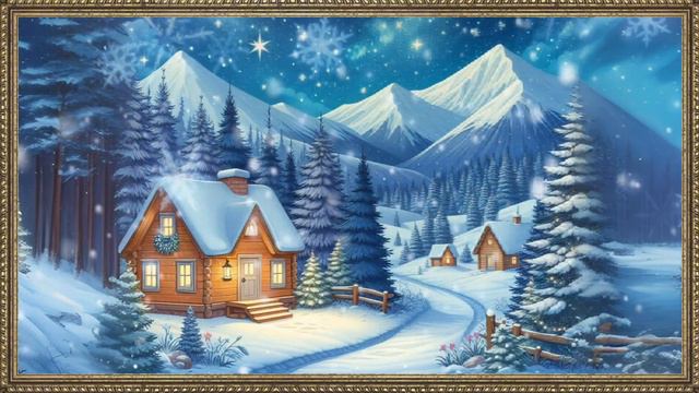 WALLPAPER TV ART FRAMED AMBIANCE SNOWY WITH JAZZ MUSIC SONGS | ART | SCREENSAVER FRAMED PAINTING смотреть онлайн