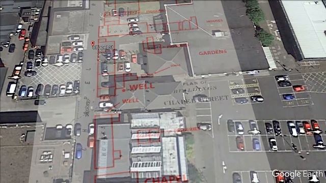 1850 Map of Chapel St Alfreton overlaid on Google Earth. смотреть онлайн