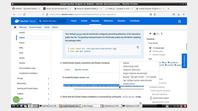 HowTo install Docker Linux Debian 11 from Repository - Hacked on 3:52 смотреть онлайн