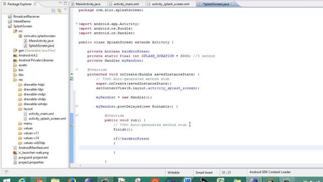 Android - Eclipse - 02 - Creating a Custom Splash Screen - Tutorial смотреть онлайн
