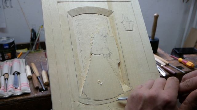 Hochzeitspaar Relief Schnitzen