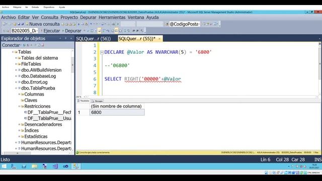 SQL Añadir ceros a la izquierda para rellenar смотреть онлайн