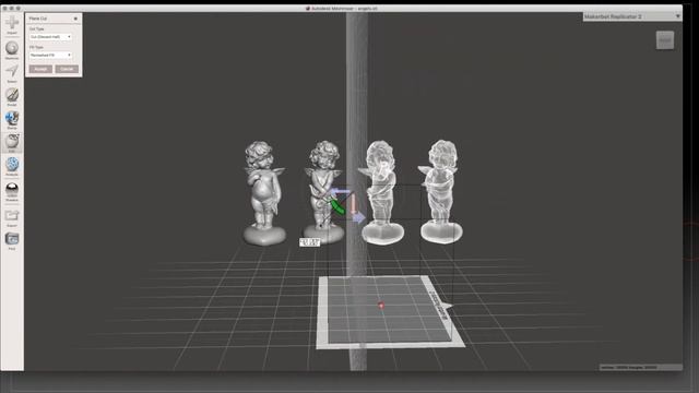 Как разрезать STL модель / Редактирование STL / Быстрое редактирование STL / Autodesk Meshmixer смотреть онлайн