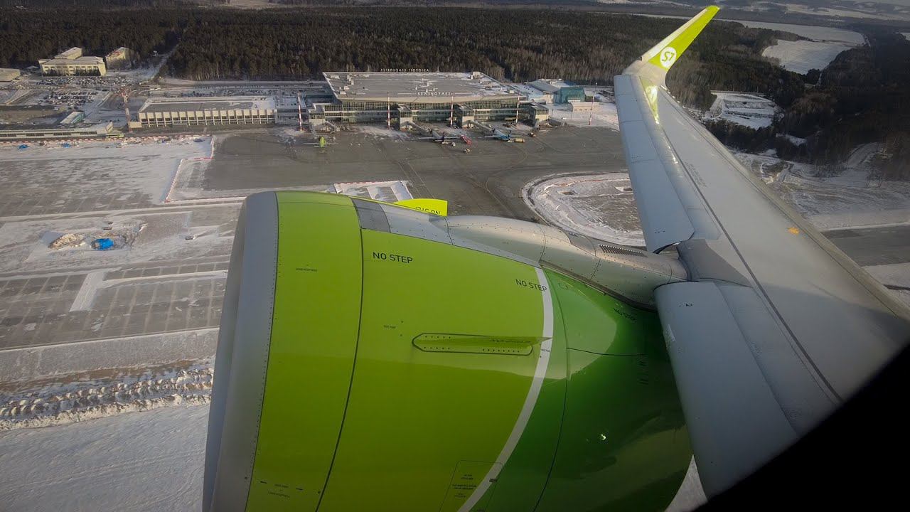 Утренний взлет из Красноярска. S7 Airbus A320 NEO RA-73462 | 12’22