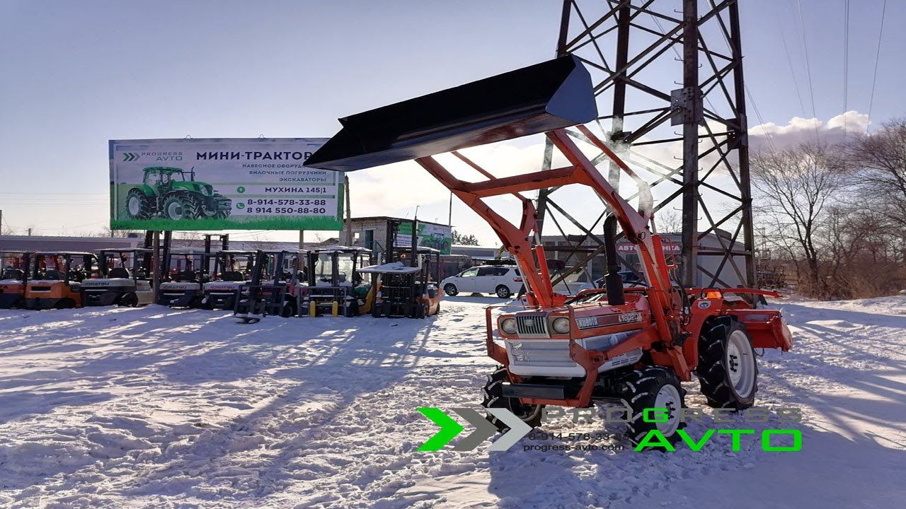 Обзор трактора KUBOTA L1802DT с передним ковшом / PROGRESSAVTO / купить трактор в кредит 89145552030