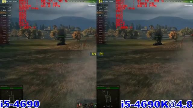i5 4690 против i5 4690K@4,8 тест в 12 играх (GTX 970) смотреть онлайн