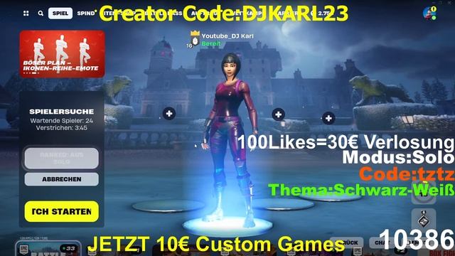?SKIN CONTEST LIVE *JETZT*?30€ Custom Games Turnier - Abozocken | Live: Fortnite [Deutsch]?DJ Karl смотреть онлайн