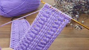 Повязка на голову крючком в тунисской технике вязания