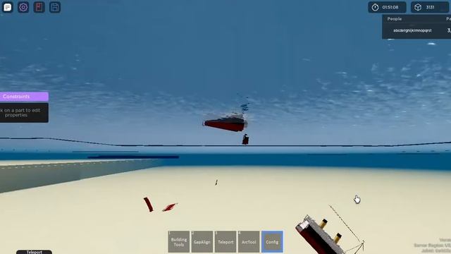 Ropes test on mine Titanic model (Whimsical Building F3X Roblox) смотреть онлайн