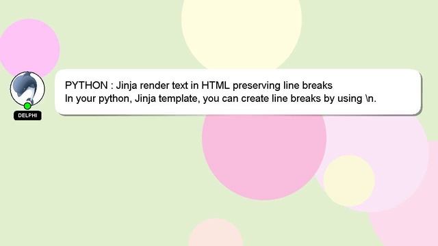 PYTHON : Jinja render text in HTML preserving line breaks смотреть онлайн