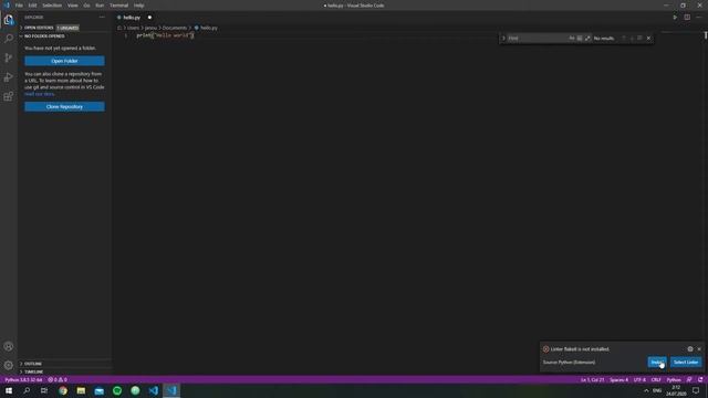 VS Code s Tomem - Instalace, Python, Testing смотреть онлайн