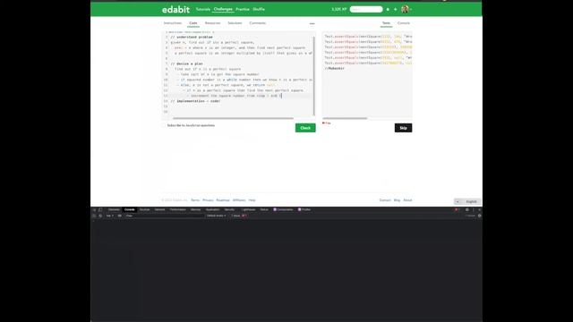 JavaScript coding problem - (Edabit Next Perfect Square) смотреть онлайн