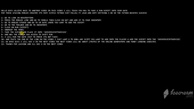 HOW TO MAKE A RUN SCRIPT ON ROBLOX STUDIO смотреть онлайн