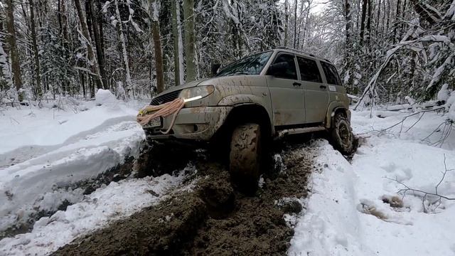 зимнии покатушки на УАЗ ПАТРИОТ смотреть онлайн