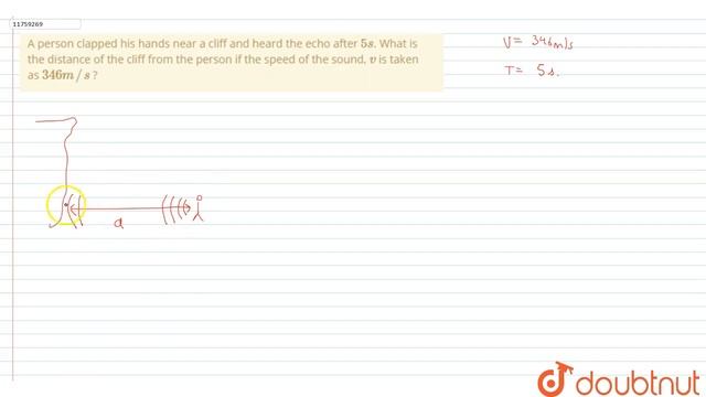 A person clapped his hands near a cliff and heard the echo after `5 s`. What is the distance смотреть онлайн