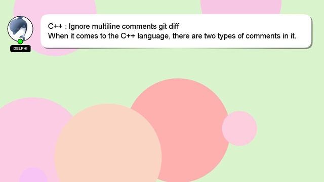C++ : Ignore multiline comments git diff смотреть онлайн
