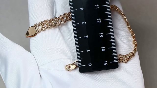 Золотой браслет плетение Фантазийное Красносельский ювелир БШ077 смотреть онлайн