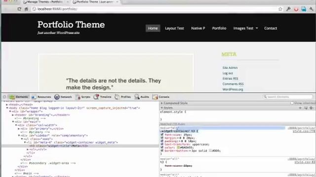 Using the Chrome Developer Tools with a WordPress Theme смотреть онлайн