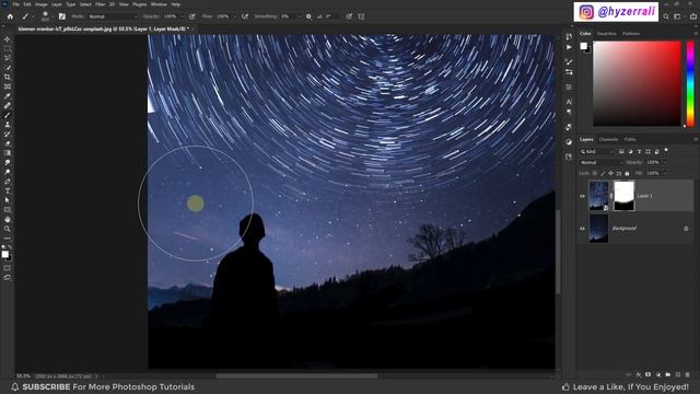 Create Star Trails Night Effect In Photoshop Tutorial Easy смотреть онлайн