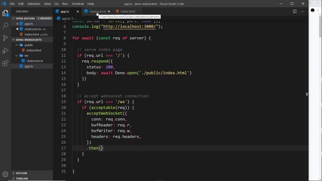 Deno WebSockets Tutorial #3 - WebSockets Setup смотреть онлайн