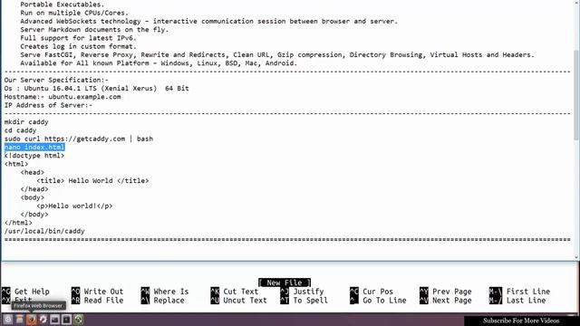 How To install Caddy Web Server On ubuntu 16 Xenial Xerus смотреть онлайн