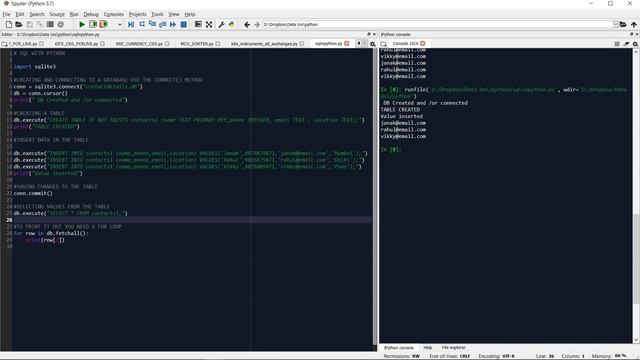 31. Working With SQL Databases Using Python -II смотреть онлайн