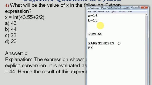 Objective question in python Lect 3( O level) смотреть онлайн