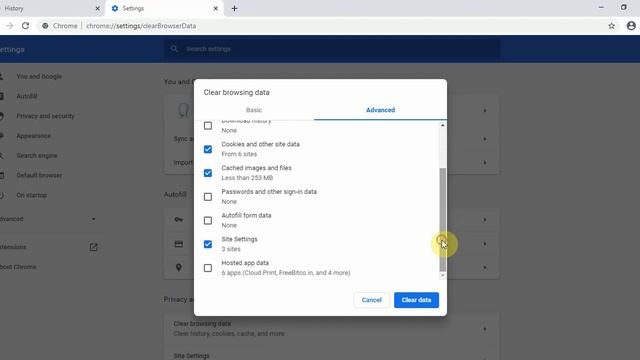 Clear Cookie-Cache-Password-Autofill-Site settings-Browsing History in Google Chrome Browser смотреть онлайн
