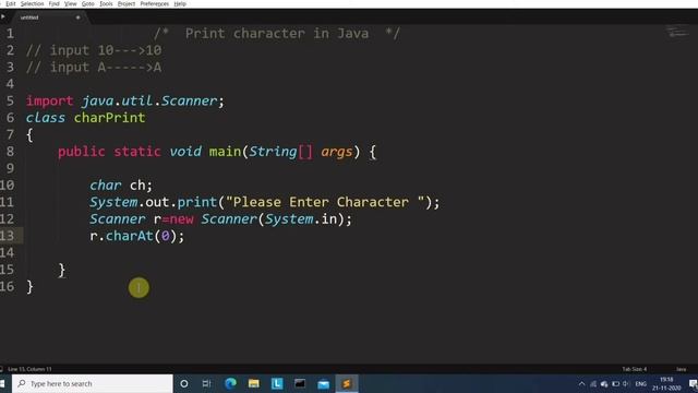 Java program to take Character input from User | Learn Coding смотреть онлайн