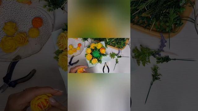 Сборка букета из мыльных цветов в крафт супнице на праздник 1 сентября. Мыловарение смотреть онлайн
