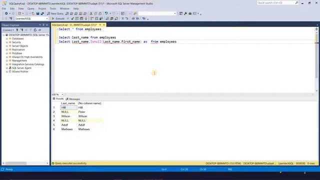 COALESCE() VS ISNULL() | SQL Server | SQL Tutorial смотреть онлайн