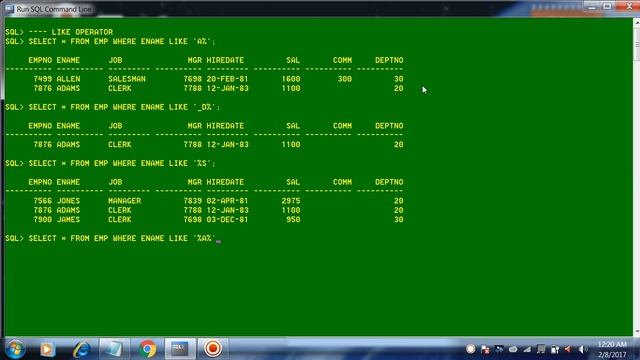 Third Class of Oracle Database .... Like Operator by Sandeep Kumar Maurya....9451818227 смотреть онлайн