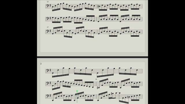 Instrumental Karaoke - J.S.Bach Cello Suite N.1 Prélude with BASE AND SCORE смотреть онлайн