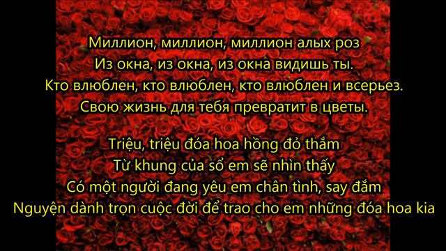 [VIETSUB] - Миллион алых роз - Triệu đóa hồng đỏ thắm (Алла Пугачева) смотреть онлайн