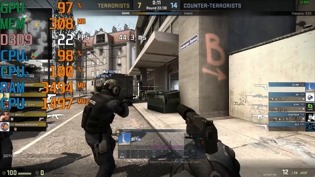 Celeron 1007U \ CS:GO @ 1280x720 low settings смотреть онлайн