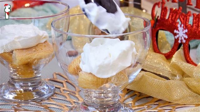 Tiramisu Christmas dessert with tangerines, almonds and cinnamon смотреть онлайн