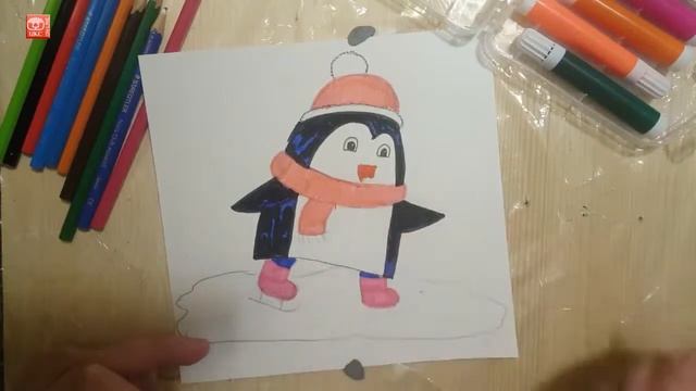 Как нарисовать пингвиненка? смотреть онлайн