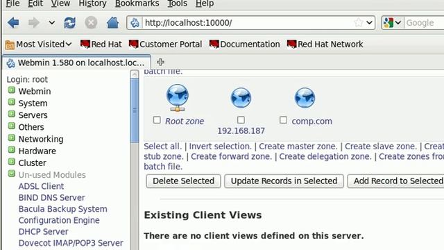 BIND (DNS) Configuration RH Linux E6 - Webmin смотреть онлайн