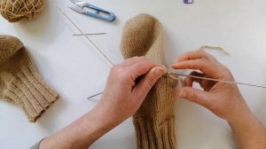 Ремонт пятки вязаных носков. ЛЕГКИЙ СПОСОБ