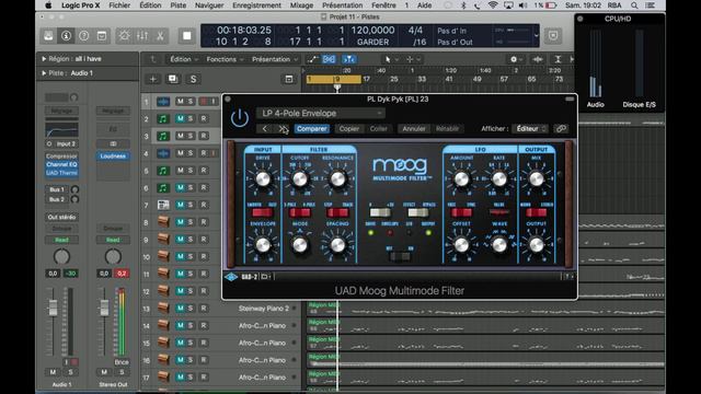 UAD universal audio MOOG MULTIMODE FILTER plugin test and review смотреть онлайн