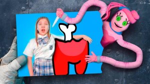 Xenia's Adoptive family is Among Us in real life! Funny pranks among us!