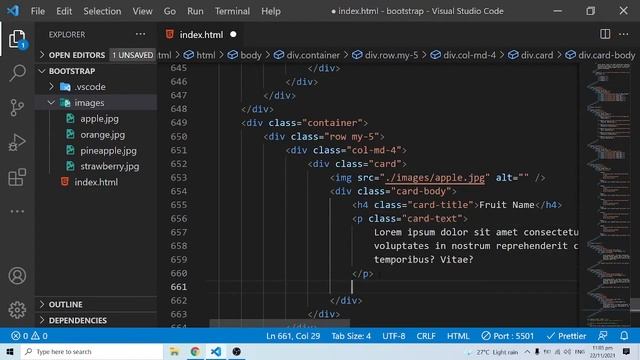 Bootstrap 5 Crash Course Tutorial #10 - Cards смотреть онлайн