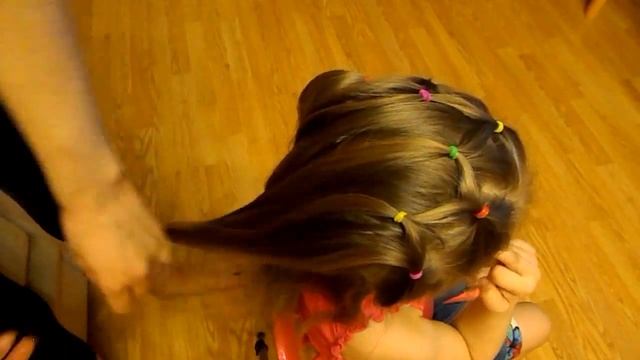 Прическа сеточка из резинок Прически для девочек смотреть онлайн