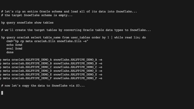 Halfpipe: Rip An Oracle Schema To Snowflake смотреть онлайн